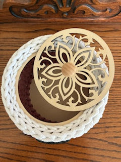 6" flower lid basket