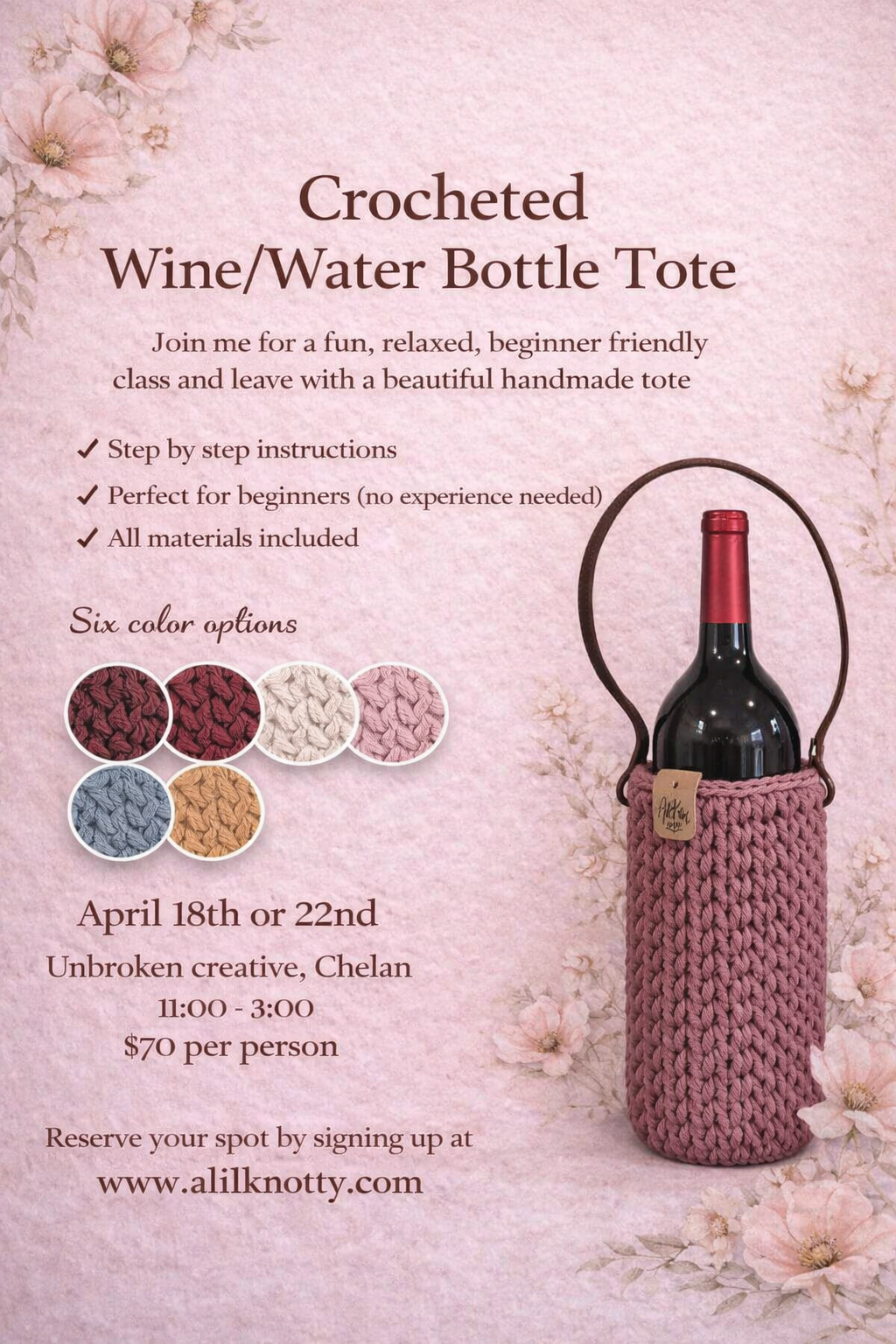 April 18th Wine Tote Class