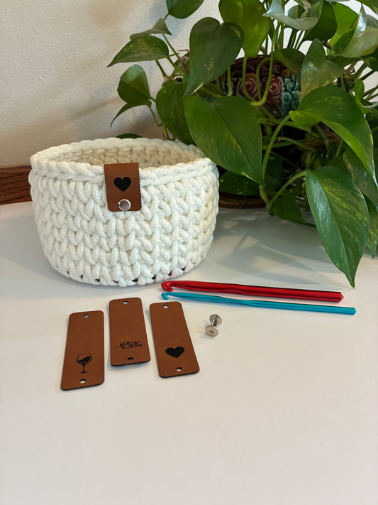 Crochet basket accessory kit