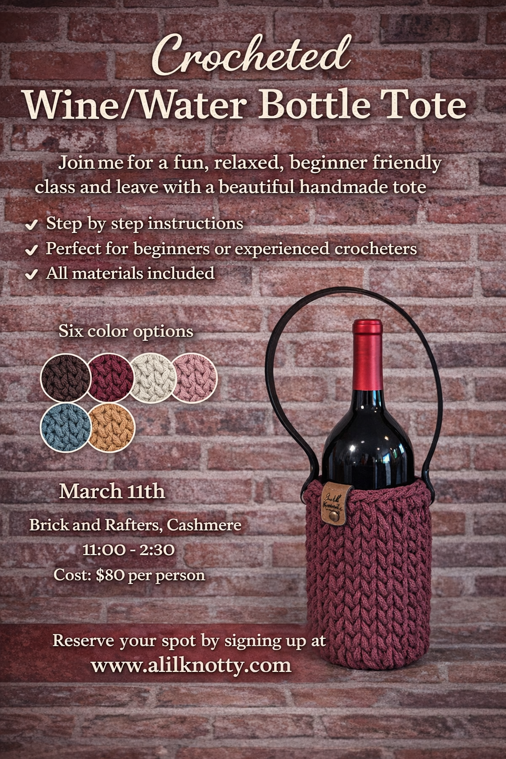 March 11th Wine Tote Class